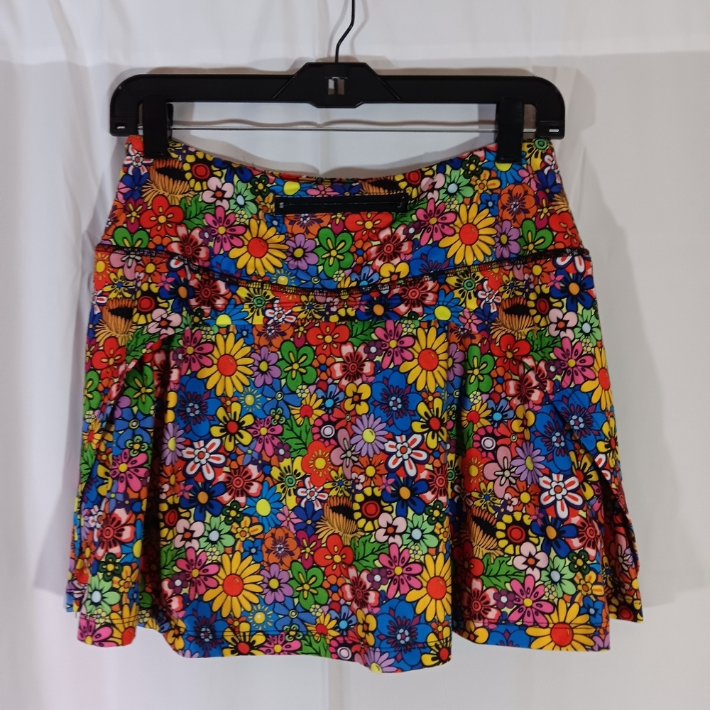 Fulbelle Womens Medium Skort Colorful Skirt Shorts Pockets Golf Tennis High Rise - Picture 7 of 12